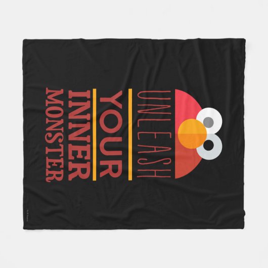 Elmo Inner Monster Fleece Deken (Voorkant (Horizontaal))