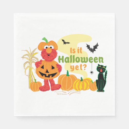 Elmo | Is het nog Halloween? Servet (Voorkant)