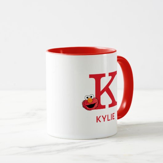 Elmo Jouw naam toevoegen & Monogram K Mok (Voorkant rechts)