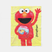 Elmo Karakter Art Illustratie Fleece Deken (Voorkant)