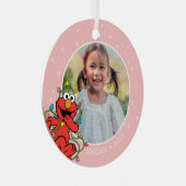 Elmo kerstlampjes | Persoonlijke naam en foto Metalen Ornament (Voorkant Rechts)