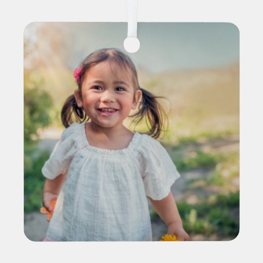 Elmo kerstlampjes | Persoonlijke naam en foto Metalen Ornament (Achterkant)