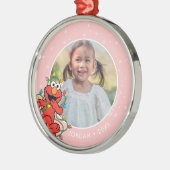 Elmo kerstlampjes | Persoonlijke naam en foto Metalen Ornament (Links)