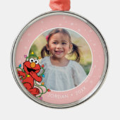 Elmo kerstlampjes | Persoonlijke naam en foto Metalen Ornament (Voorkant)