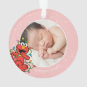 Elmo kerstlampjes | Persoonlijke naam en foto Ornament (achterkant)