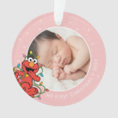 Elmo kerstlampjes | Persoonlijke naam en foto Ornament (voorkant)