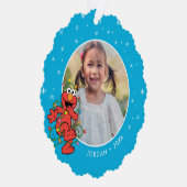 Elmo kerstlampjes | Persoonlijke naam en foto Ornament Kaart (Rechts)