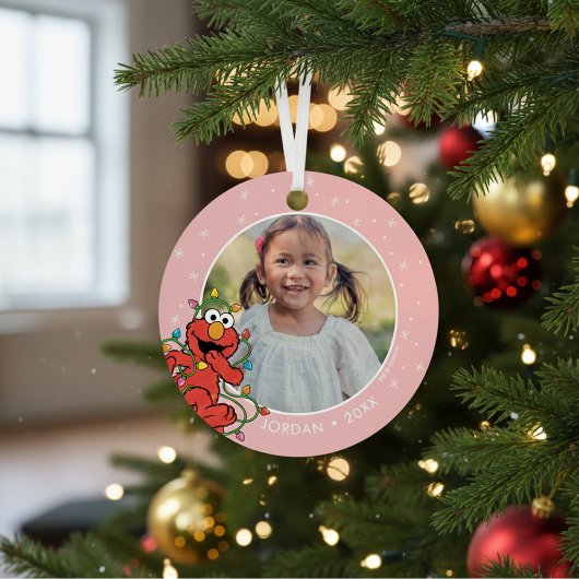 Elmo Kerstlichtjes | Persoonlijke naam & foto Metalen Ornament