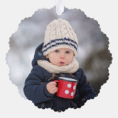 Elmo Kerstmis | Persoonlijke naam en foto Ornament Kaart (Achterkant)