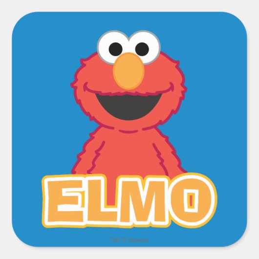 Elmo Klassieke Stijl Vierkante Sticker (Voorkant)