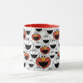 Elmo Kleur Pop Gezicht Patroon Mok (Midden)