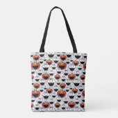 Elmo Kleur Pop Gezichtspatroon Tote Bag (Achterkant)