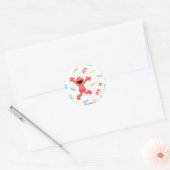 Elmo-kleurpotloodpatroon Ronde Sticker (Envelop)