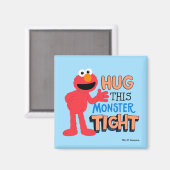 Elmo | Knuffel deze monster stevig Magneet (Voorkant / Achterkant)