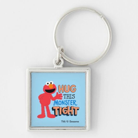 Elmo | Knuffel deze monster stevig Sleutelhanger (Voorkant)