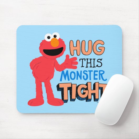 Elmo | Knuffel dit monster stevig Muismat (Met muis)
