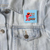 Elmo | Knuffel met dit monster Vierkante Button 5,1 Cm (In situ)