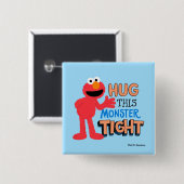 Elmo | Knuffel met dit monster Vierkante Button 5,1 Cm (Voorkant /achterkant)