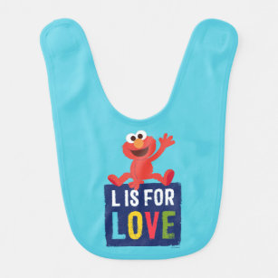 Elmo   L is voor Liefde Baby Slabbetje