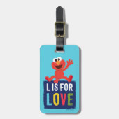 Elmo | L is voor Liefde Bagagelabel (Voorkant verticaal)