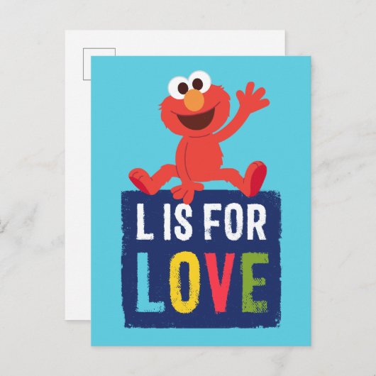 Elmo | L is voor Liefde Briefkaart (Voorkant / Achterkant)