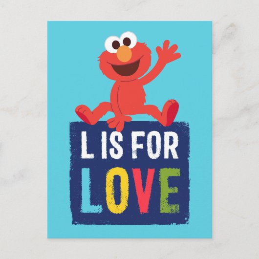 Elmo | L is voor Liefde Briefkaart (Voorkant)