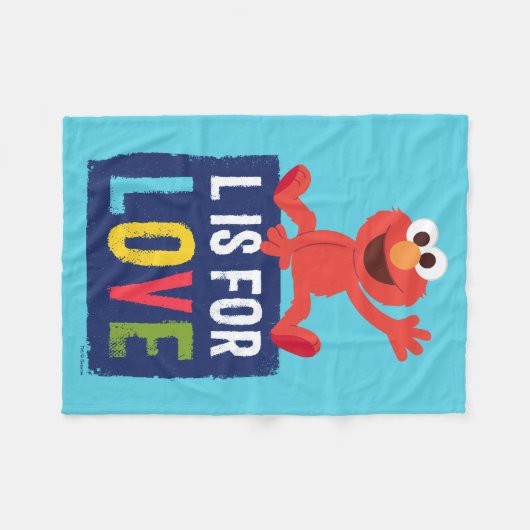 Elmo | L is voor Liefde Fleece Deken (Voorkant (Horizontaal))