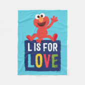 Elmo | L is voor Liefde Fleece Deken (Voorkant)