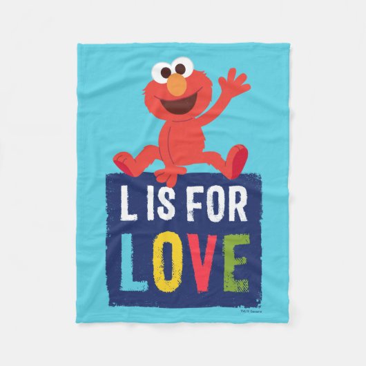 Elmo | L is voor Liefde Fleece Deken (Voorkant)