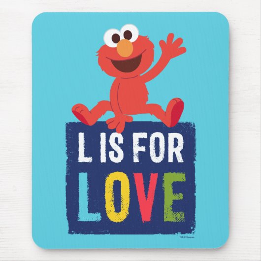 Elmo | L is voor Liefde Muismat (Voorkant)