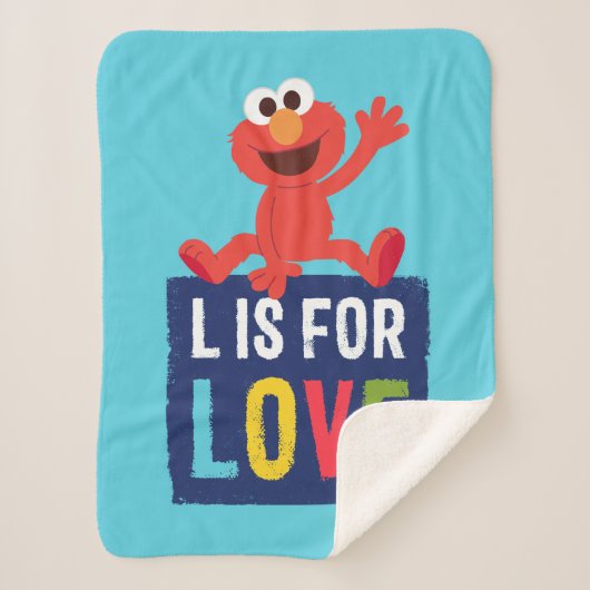Elmo | L is voor Liefde Sherpa Deken (Voorkant)