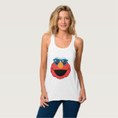 Elmo  Lachend gezicht met zonnebril Tanktop (Volledige Voorkant)