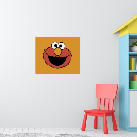 Elmo Lachend Gezicht Poster (Kinderkamer 1)