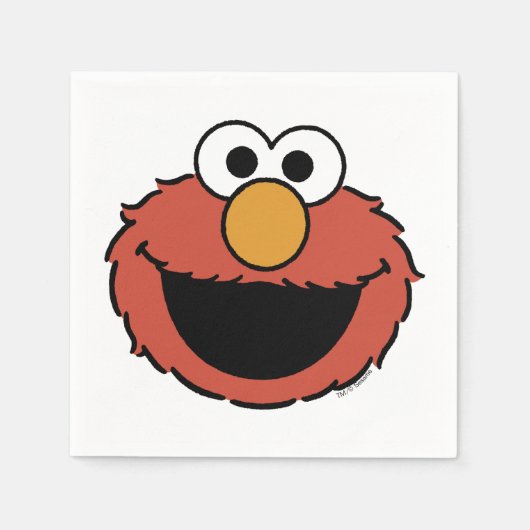 Elmo Lachend Gezicht Servet (Voorkant)
