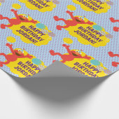 Elmo met partijballonpatroon cadeaupapier (Hoek)