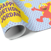 Elmo met partijballonpatroon cadeaupapier (Rol Hoek)