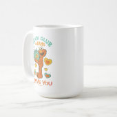 Elmo met zijn huisgoudvis koffiemok (Voorkant links)