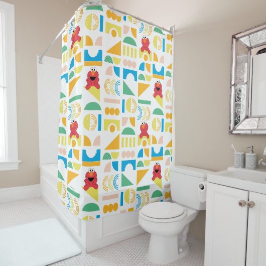 Elmo Minimalist Pattern Douchegordijn (In situ)