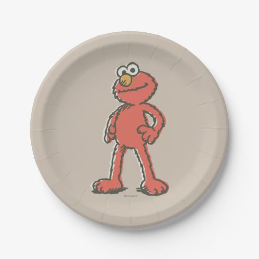 Elmo papieren bordje (Voorkant)