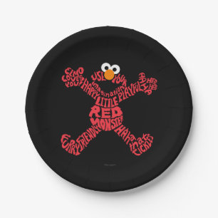 Elmo Pattern Fill Papieren Bordje