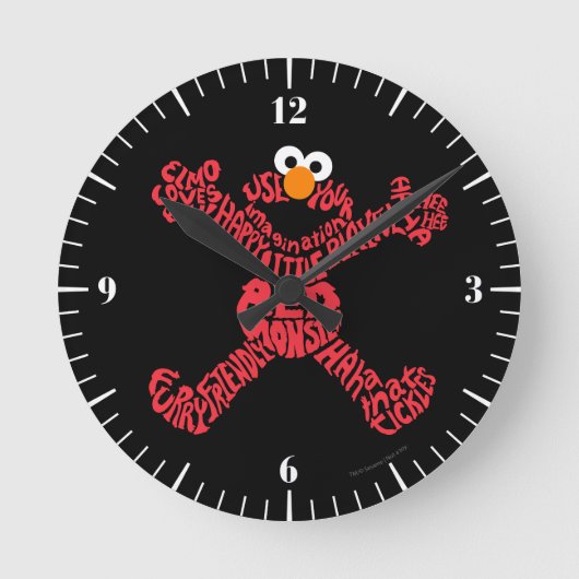 Elmo Pattern Fill Ronde Klok (Voorkant)