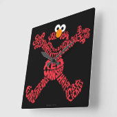 Elmo Pattern Fill Vierkante Klok (Hoek)