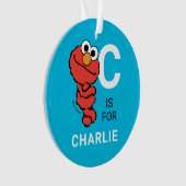 Elmo | Persoonlijke naam met fotoversiering Ornament (voorkant)