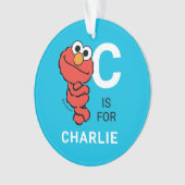 Elmo | Persoonlijke naam met fotoversiering Ornament (voorkant)