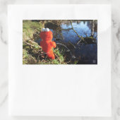 Elmo Plassend aan de waterrand. Rechthoekige Sticker (Tas)