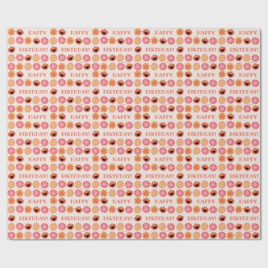 Elmo Pom-Pom Pattern Cadeaupapier (Vlak)