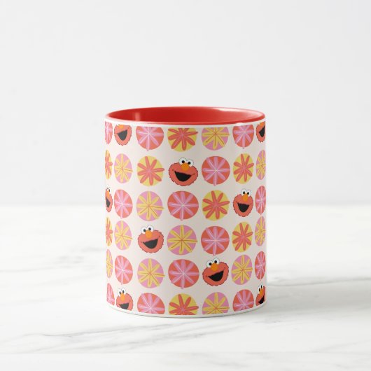 Elmo Pom-Pom Pattern Mok (Midden)