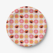 Elmo Pom-Pom Pattern Papieren Bordje (Voorkant)