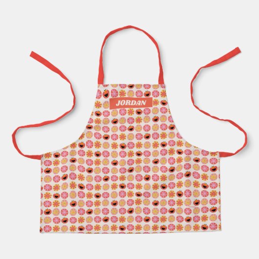 Elmo Pom-Pom Pattern Schort (Voorkant)
