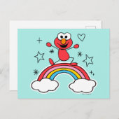 Elmo Rainbow Doodley Graphic Briefkaart (Voorkant / Achterkant)